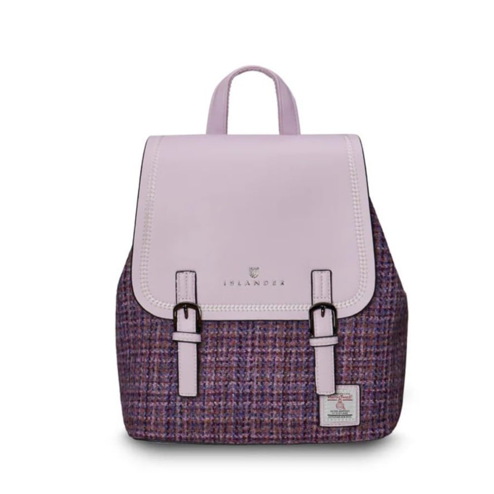 Harris Tweed Jura Backpack for Women, Violet Mini Dogtooth🦅